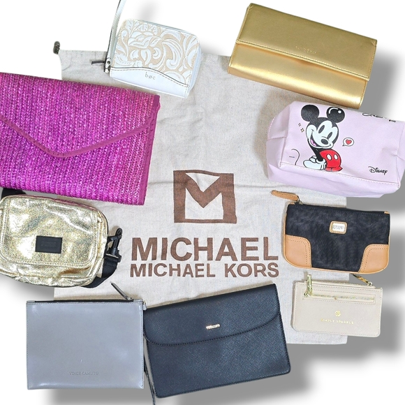 LOT OF 10 various bags,wallets,clutches,crossbody \ michael kors, pandora, vince - Picture 1 of 15